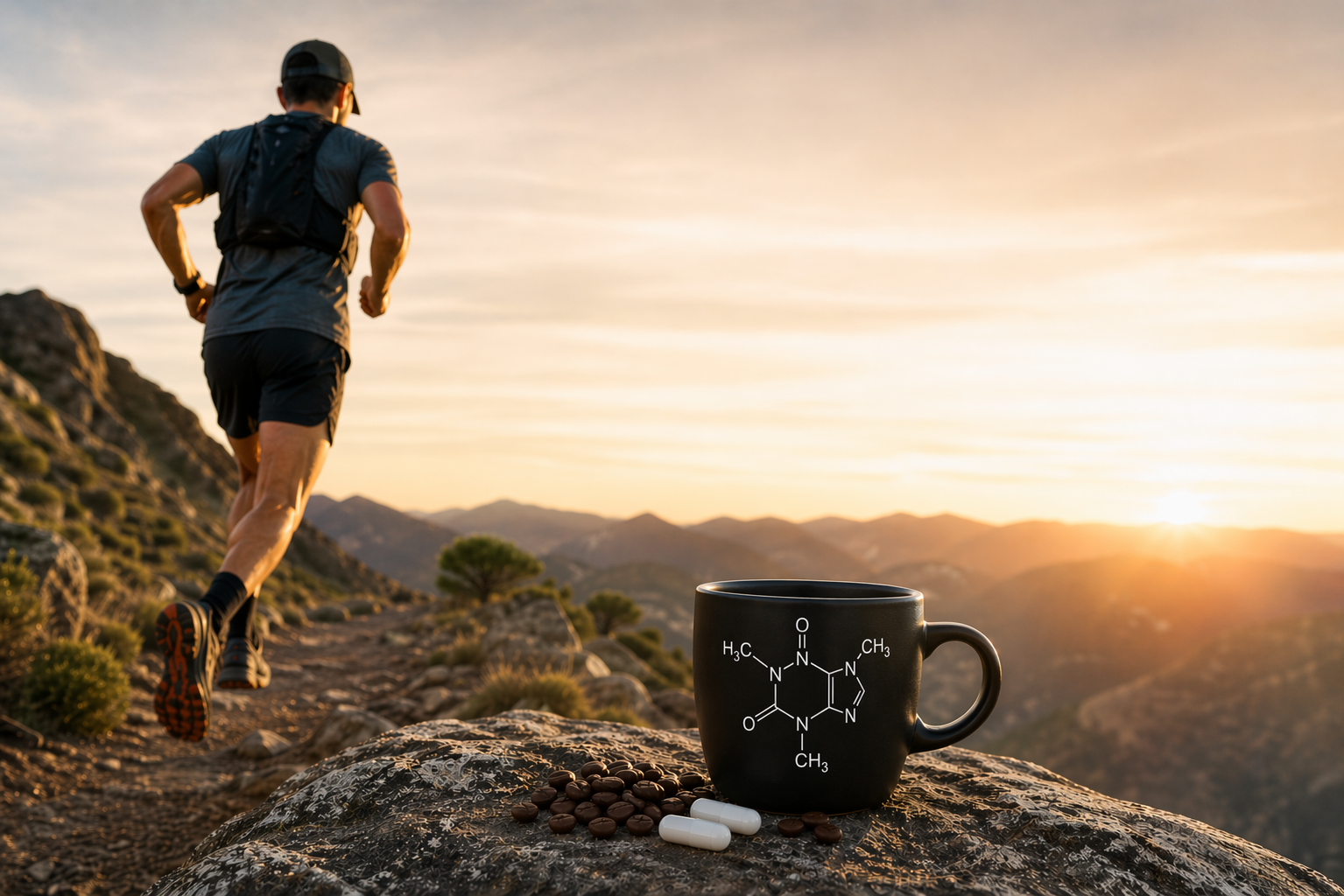 ¿Cómo y cuándo tomar la cafeína en una carrera de trail?